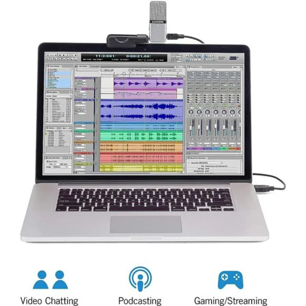 SAGOMIC Go Mic Portable USB Condenser Microphone,White